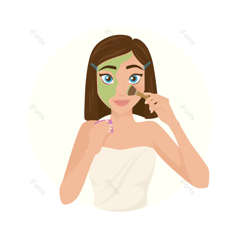 护理图片,化妆元素,美妆PNG,女孩免抠素材